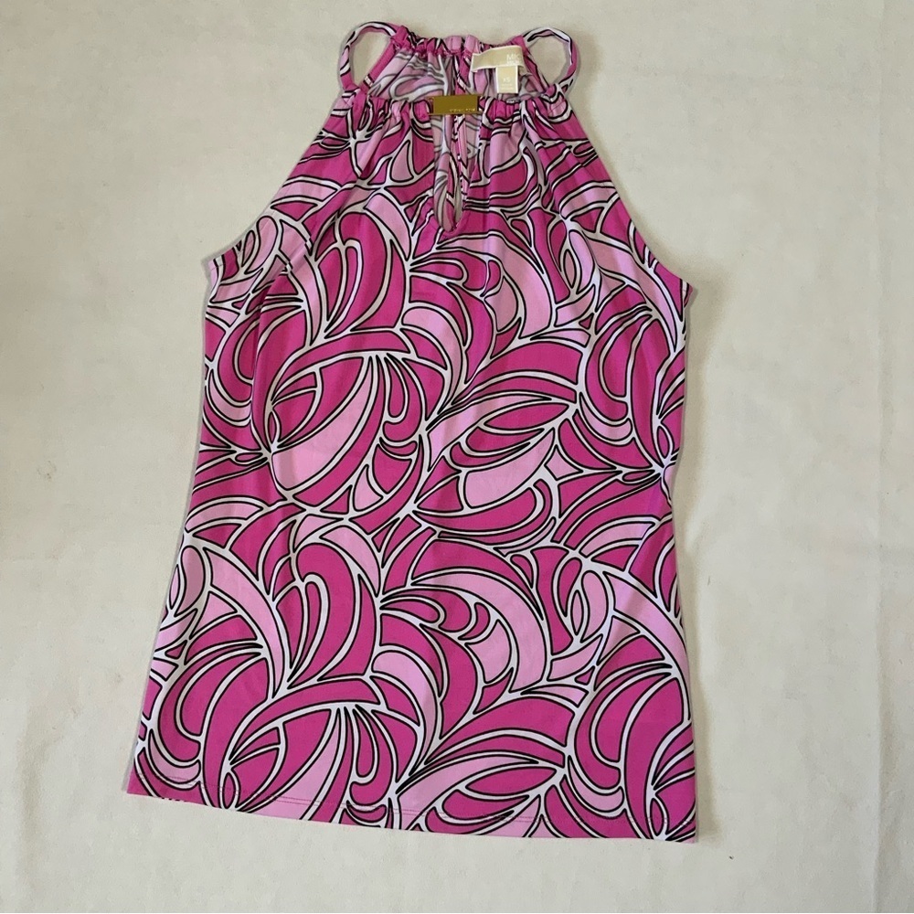MICHAEL Michael Kors Sleeveless Top With Hardware Plaque At Neckline Size XS